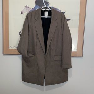 Houndstooth Open Blazer